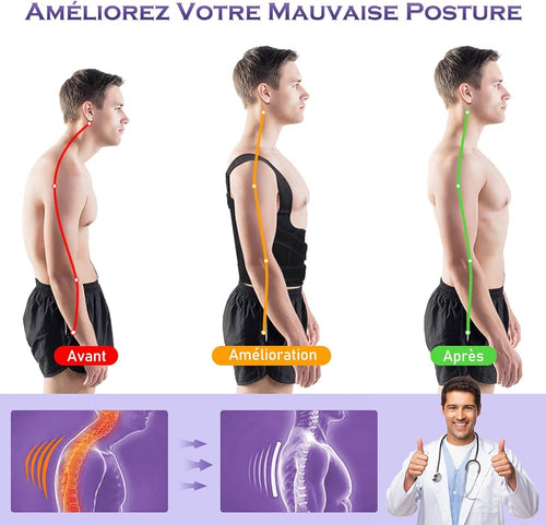 Correcteur de Posture Ajustable – Homme & Femme